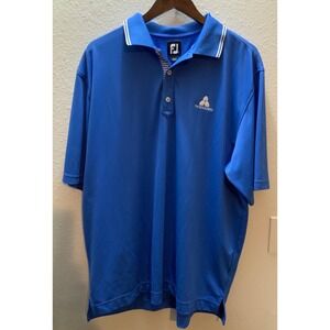 FootJoy Mens XL The Boulders Golf Polo Shirt Blue Short Sleeve Performance